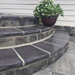 After Natural Stone Steps and Wall Accent