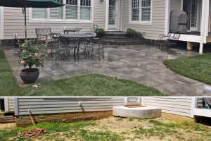 El Dorado Patio with Natural Stone Steps and Wall Accents