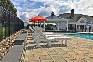 Large Pool Patio with Pavilion