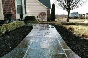 Natural Flagstone Front Walk