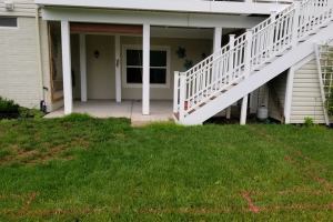 Rectangle Paver Patio with Decorative Sitting Walls