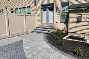 Townhome Patio with Custom Inlay