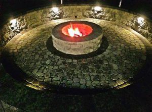 firepit and lights