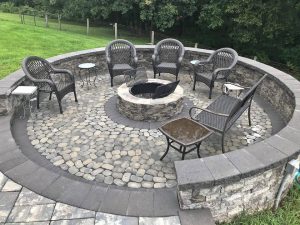 firepit with chairs