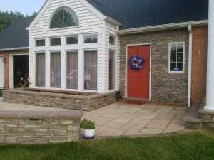 stonework around door