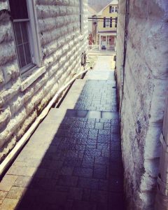 walkway in rowhome